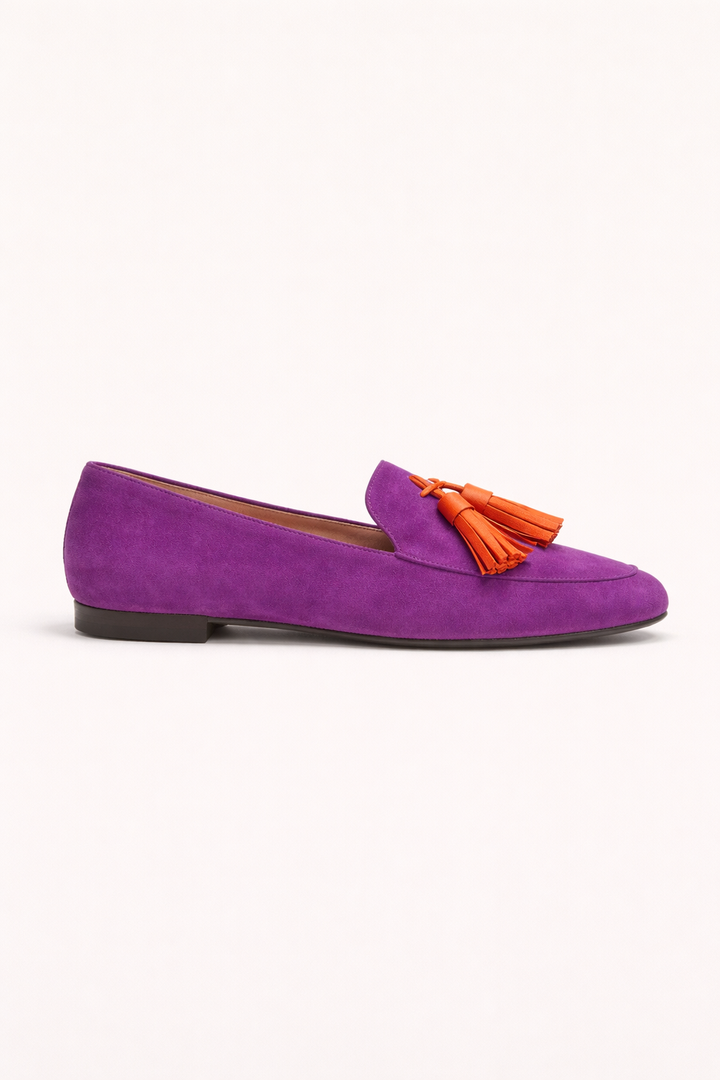 Mocassins à glands pour femmes, bout rond, semelle plate - Elvara