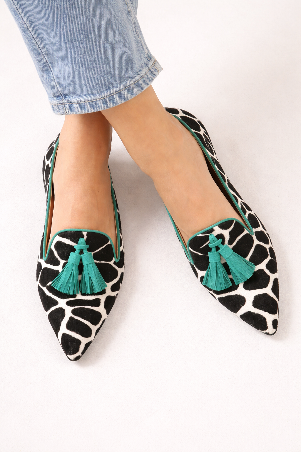 Mocassins à bout fin pour femmes, imprimé animalier - Zireth