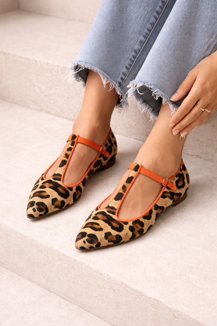 Ballerines pour femmes à imprimé animalier - Zirela