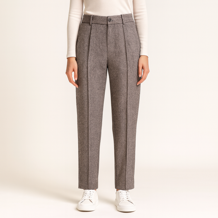Pantalon taille haute en laine pour femme - Selvia