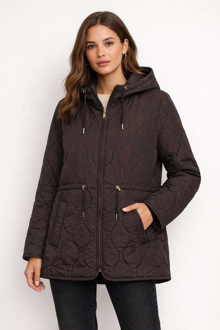 Manteau matelassé pour femmes avec fermeture fonctionnelle sur le devant - Bonny