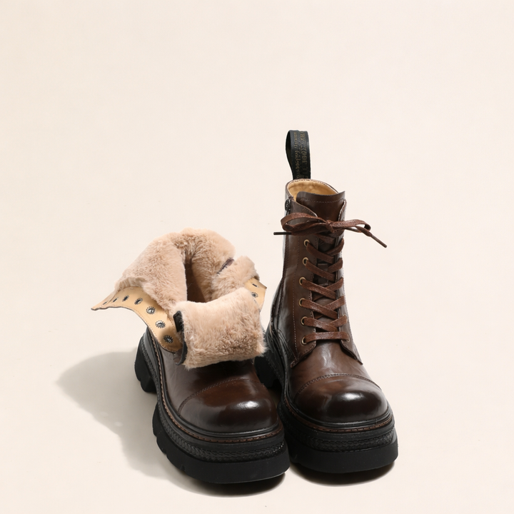 Bottes à lacets à mi-hauteur pour femmes - Vianey
