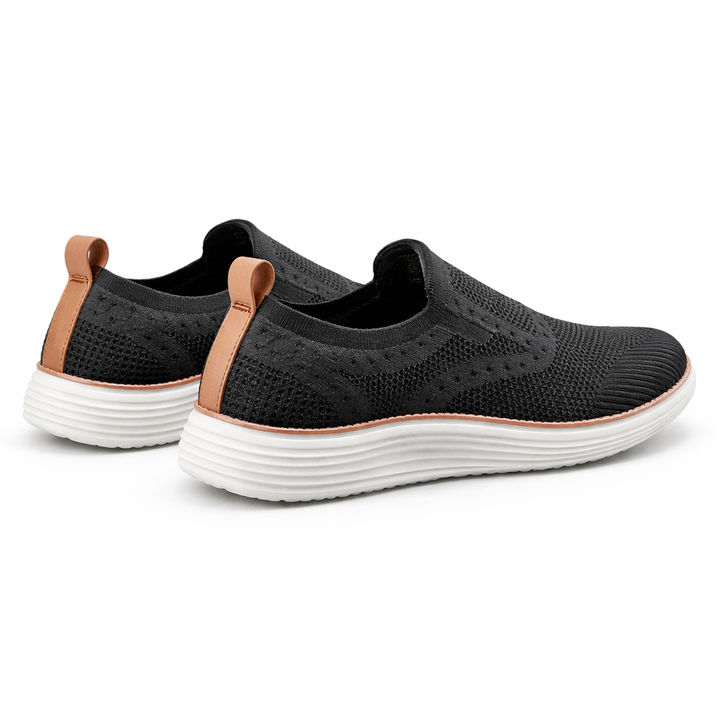 Mocassins orthopédiques pour hommes en tissu extensible sans lacets - Adrian