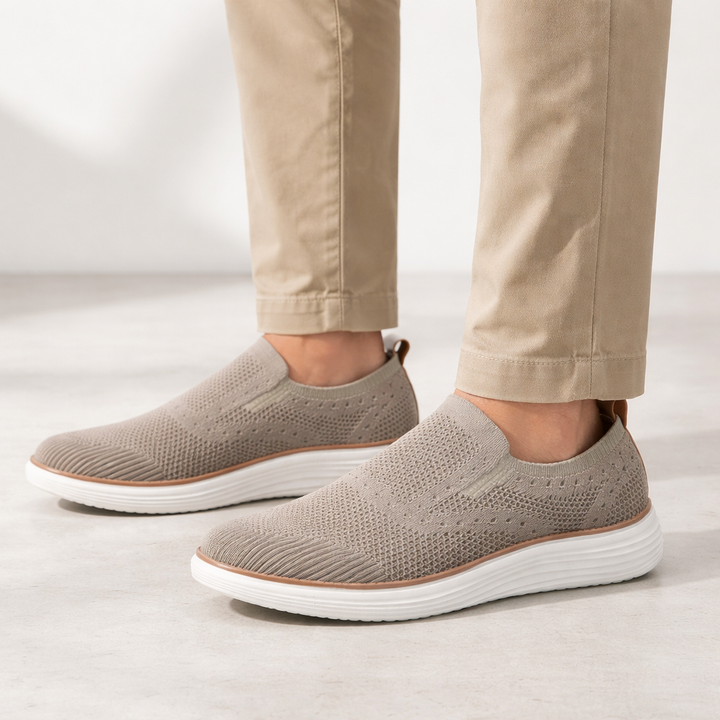 Mocassins orthopédiques pour hommes en tissu extensible sans lacets - Adrian
