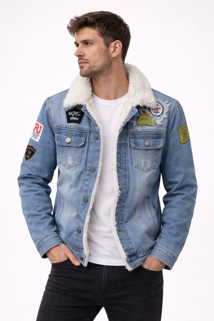 Veste en jean pour homme, coupe droite doublée - Darnel