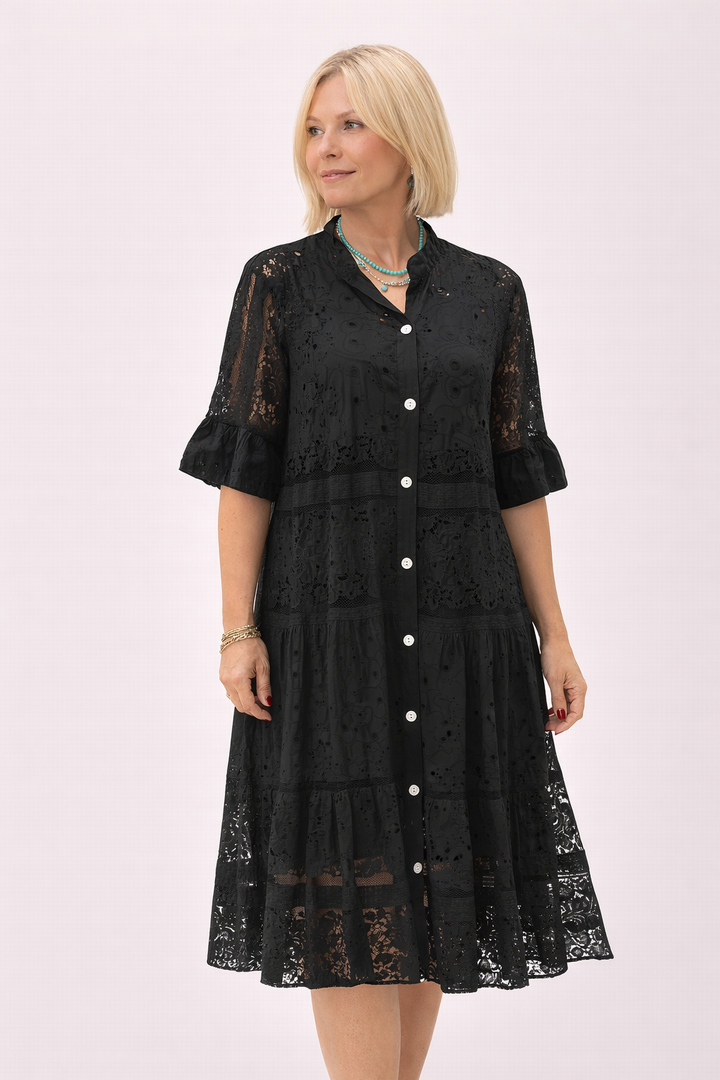 Robe à boutons brodés pour femme - Merker