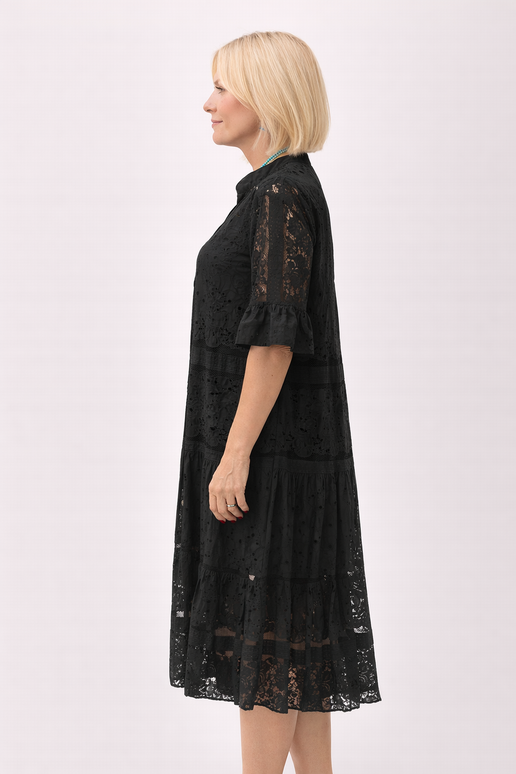 Robe à boutons brodés pour femme - Merker