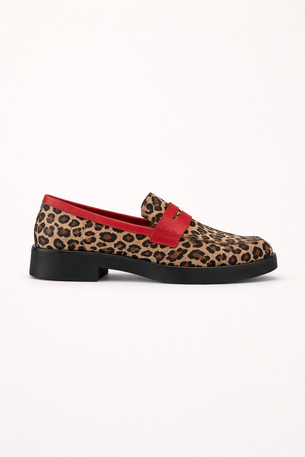 Mocassins pour femmes à plateforme avec bande supérieure en imprimé animal - Sireva
