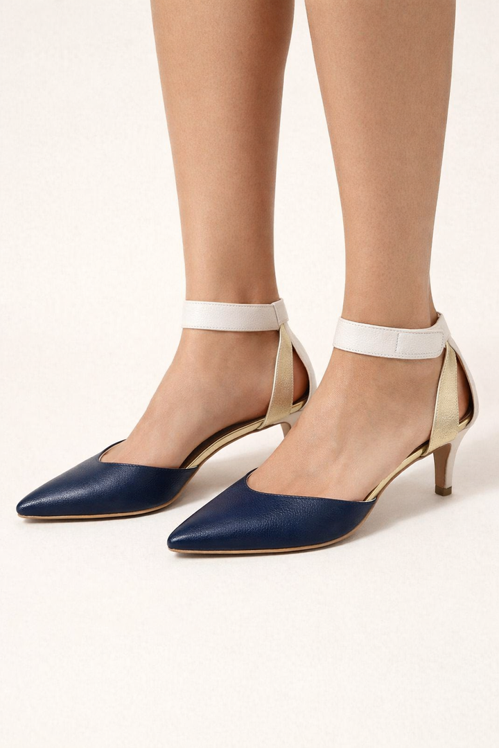 Chaussures à talon moyen pour femmes avec bride à la cheville - Velmira
