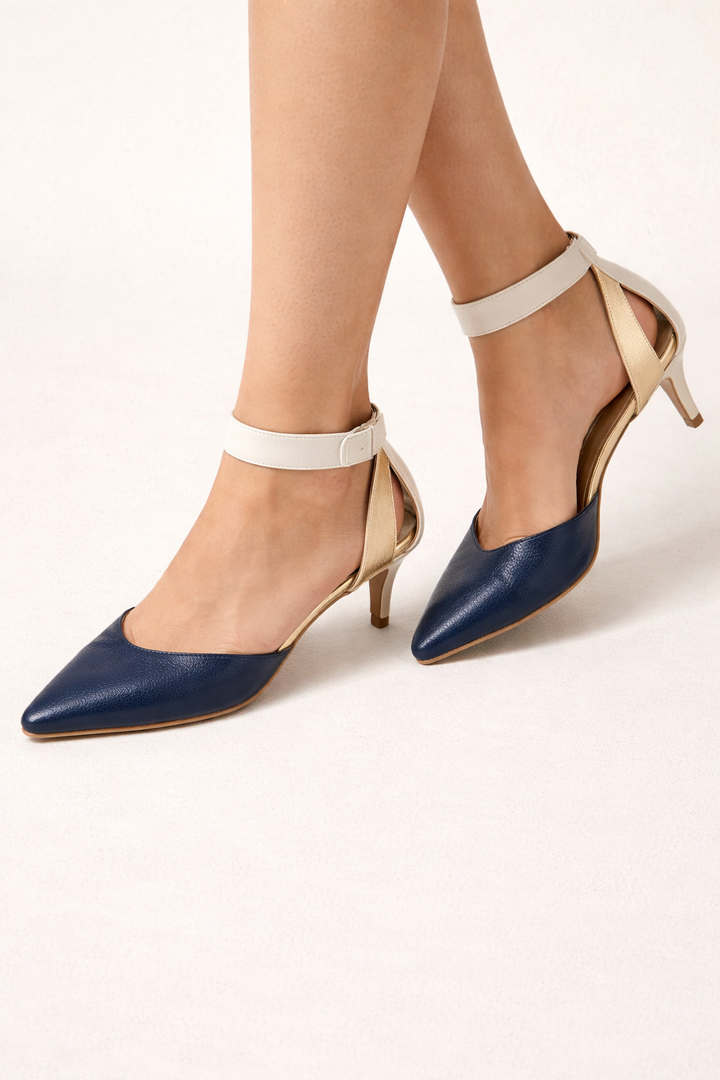 Chaussures à talon moyen pour femmes avec bride à la cheville - Velmira