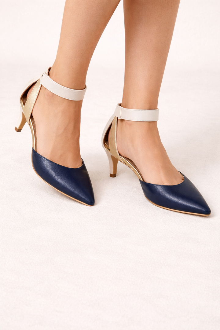 Chaussures à talon moyen pour femmes avec bride à la cheville - Velmira
