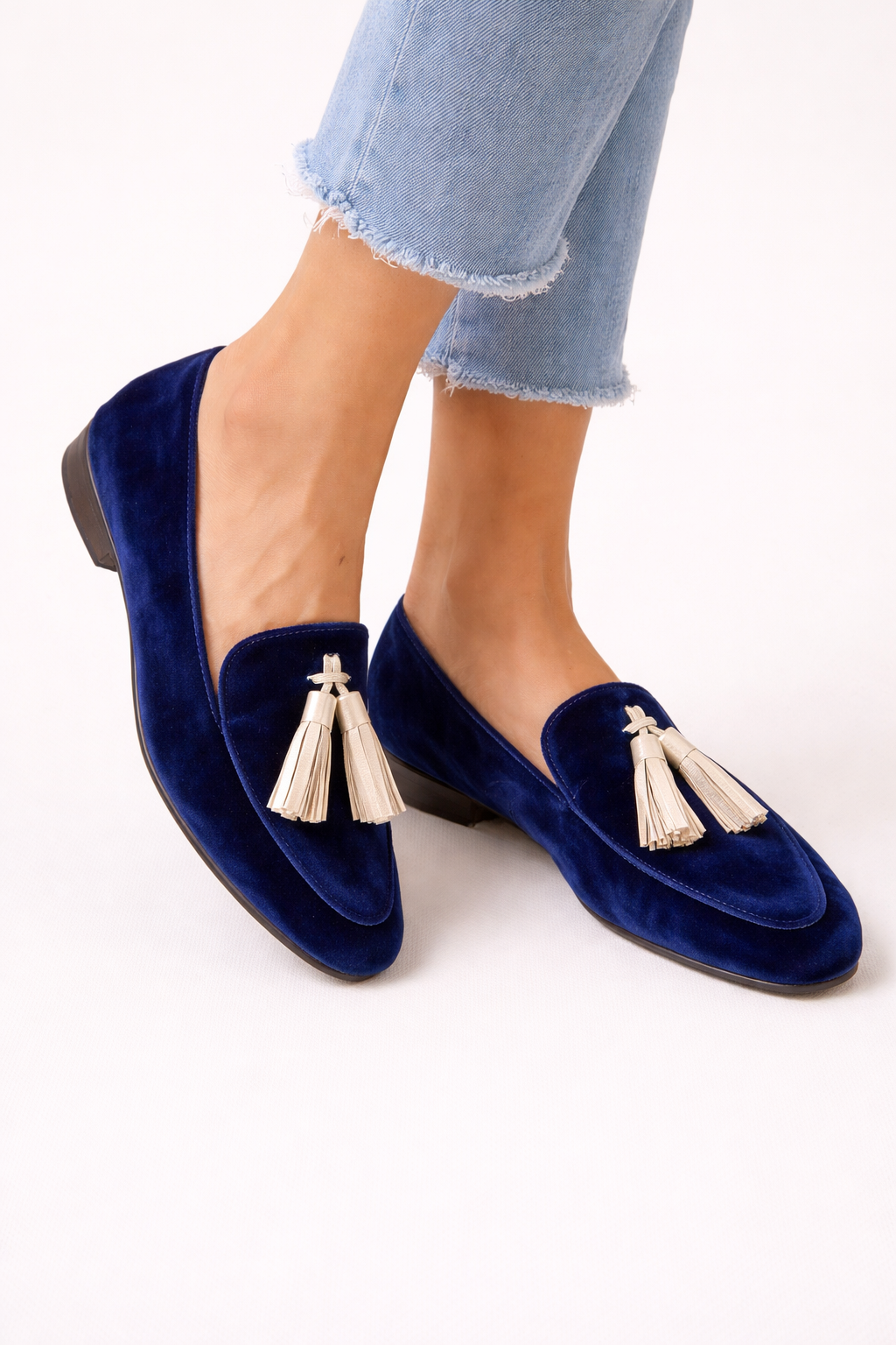 Mocassins à glands en velours pour femmes - Hannah