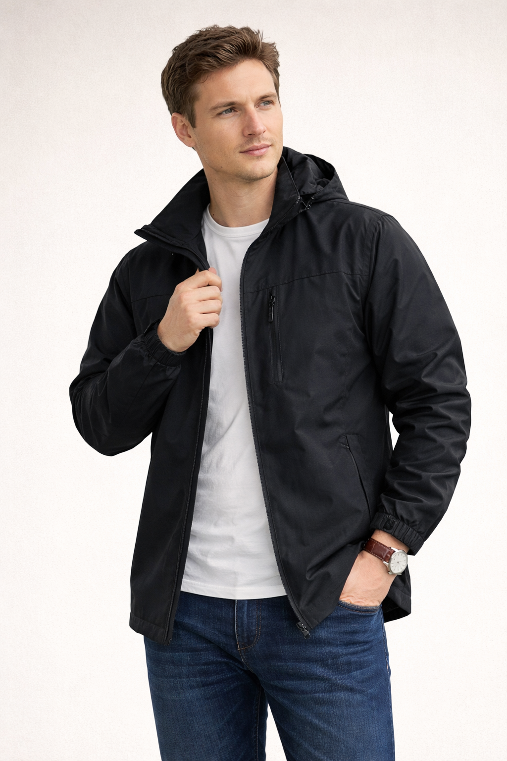 Veste imperméable légère pour homme avec fermeture éclair - Varnel
