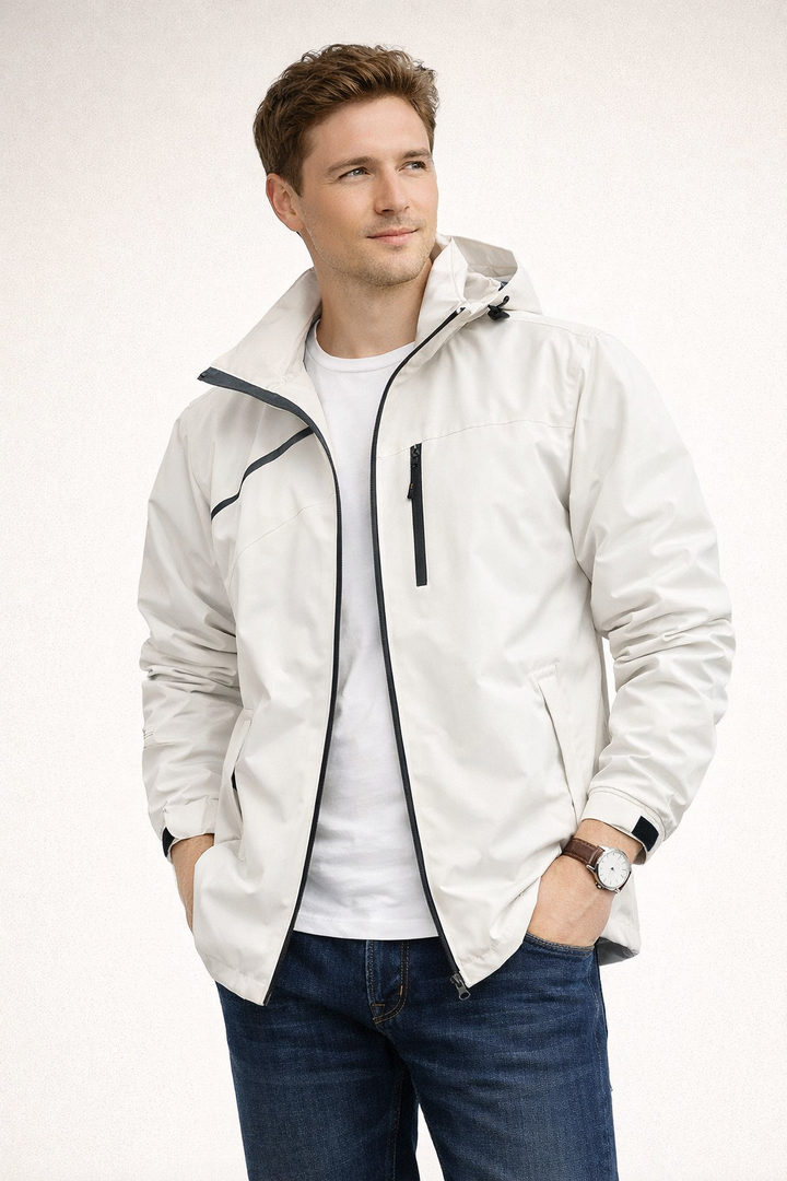 Veste imperméable légère pour homme avec fermeture éclair - Varnel