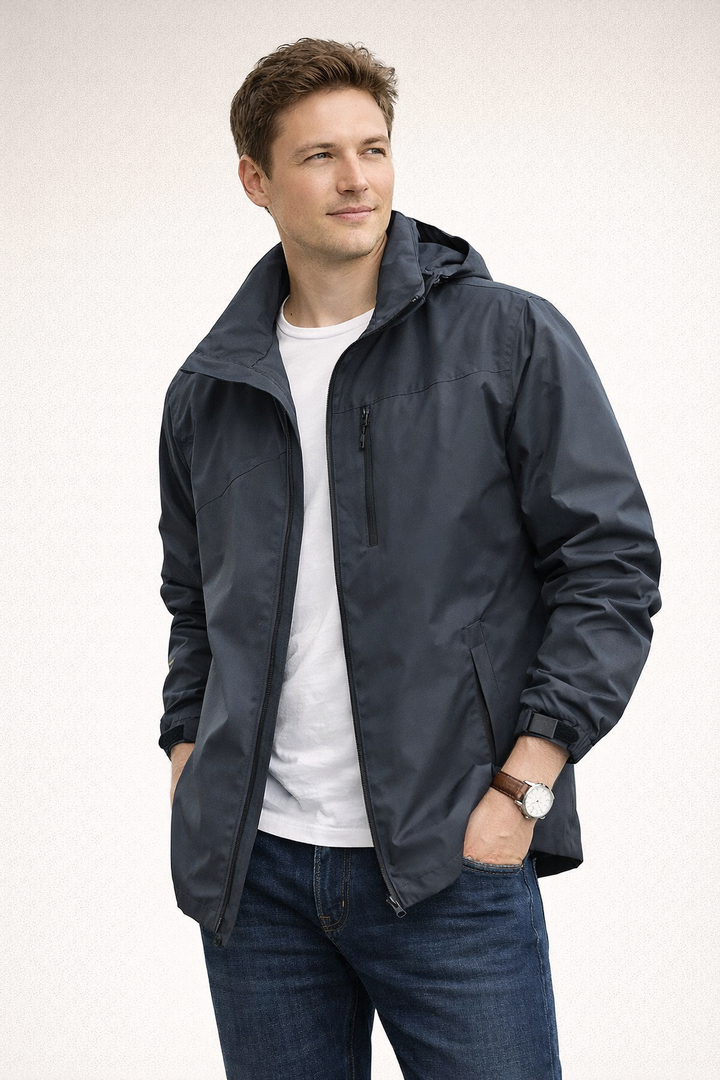 Veste imperméable légère pour homme avec fermeture éclair - Varnel