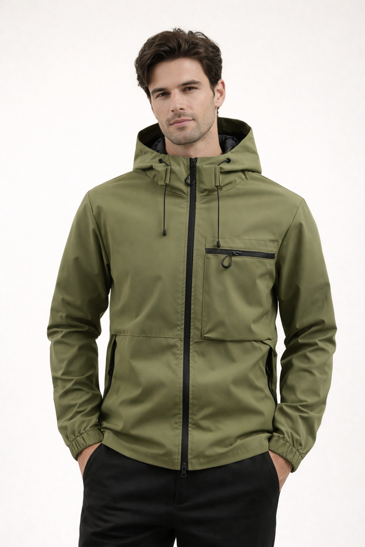 Veste homme mi-saison avec capuche et poches - Chester