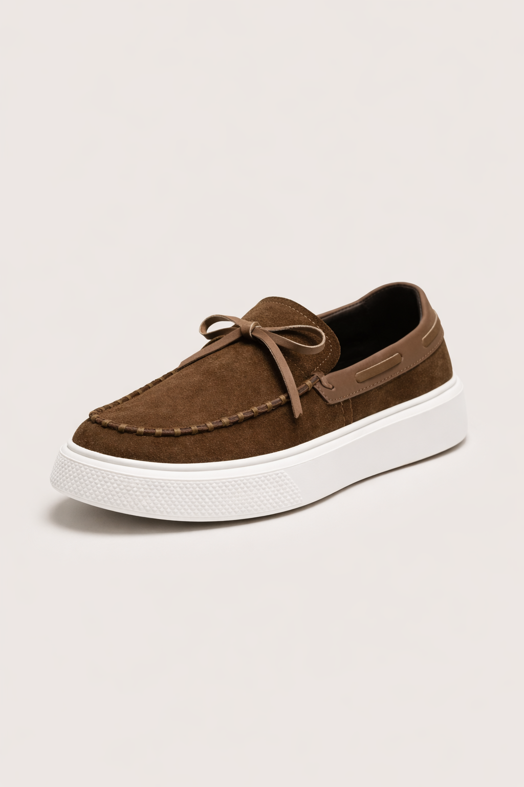 Mocassins en daim pour hommes avec semelle blanche - Bennett