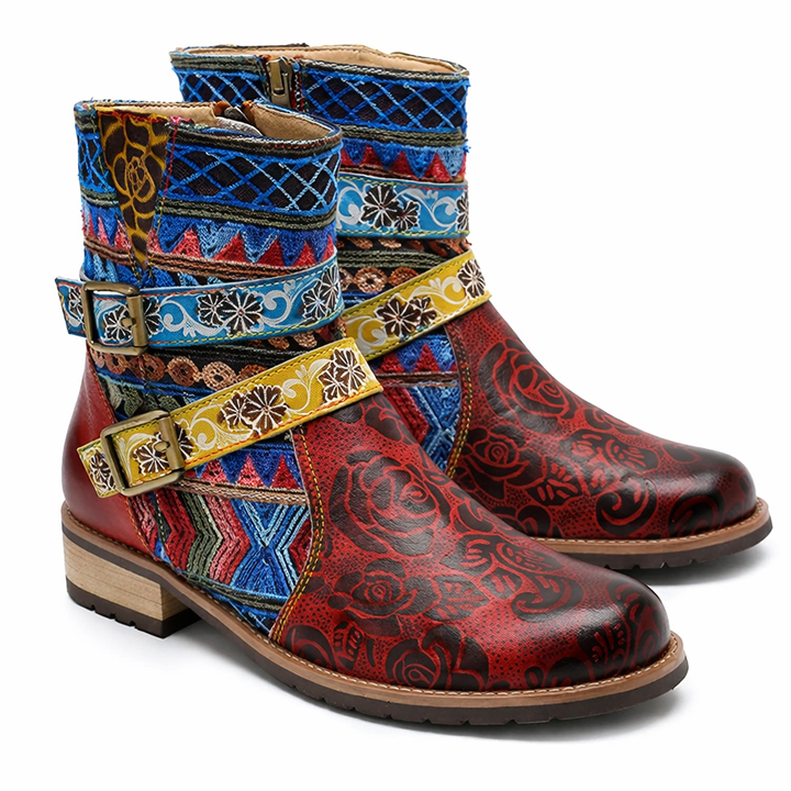 Bottes mi-mollets décoratives pour femmes - Kjersti