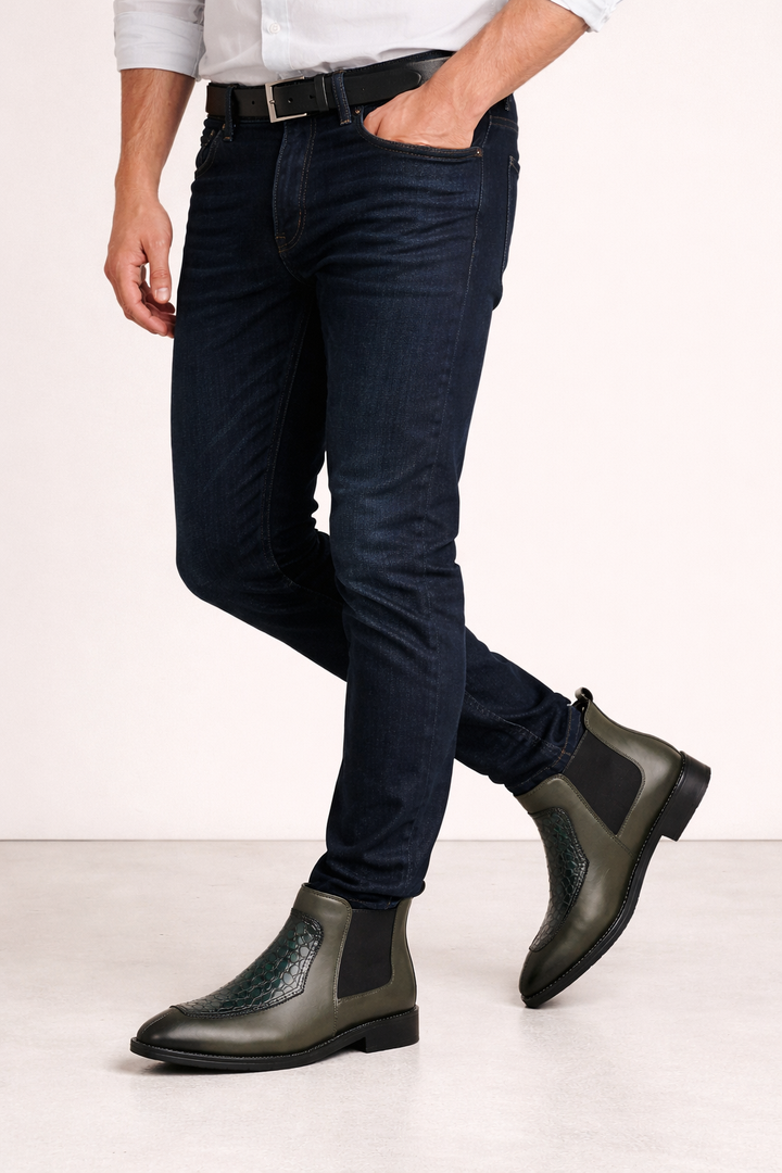 Bottines habillées pour hommes avec élastique latéral - Zirek