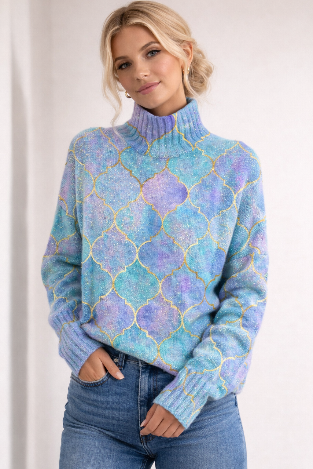 Pull à col roulé ample pour femmes - Nerava