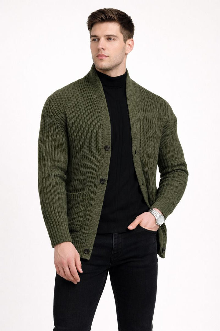 Gilet en maille avec boutons pour homme - Varex