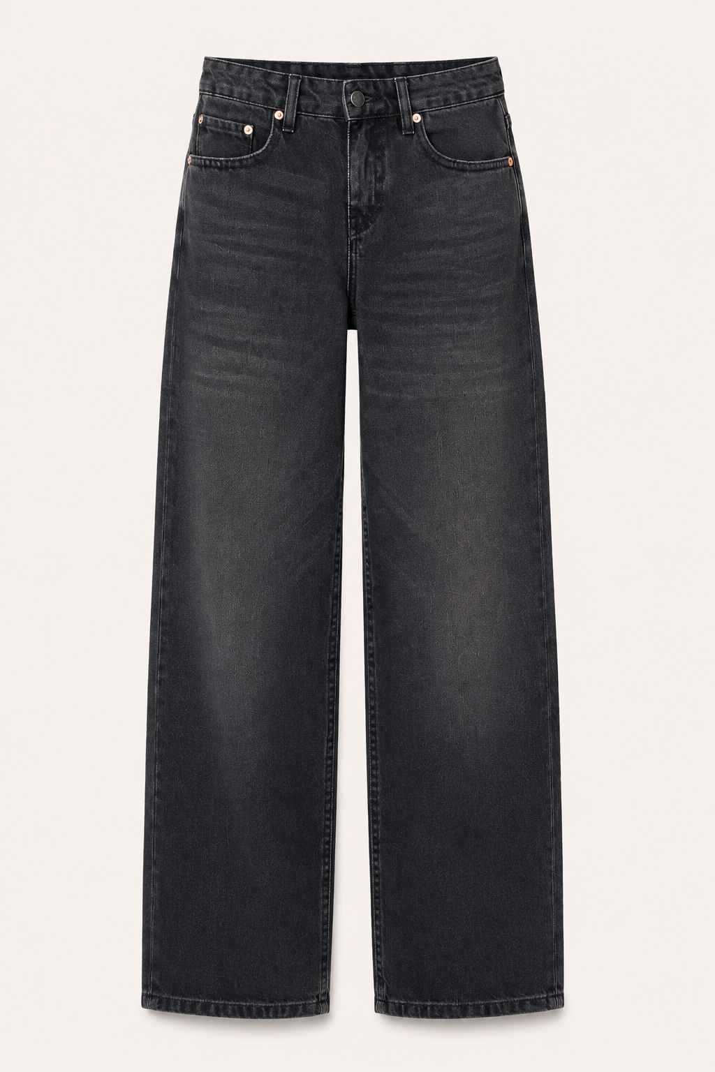 Jean pour femme, taille mi-haute, coupe large - Kerstin