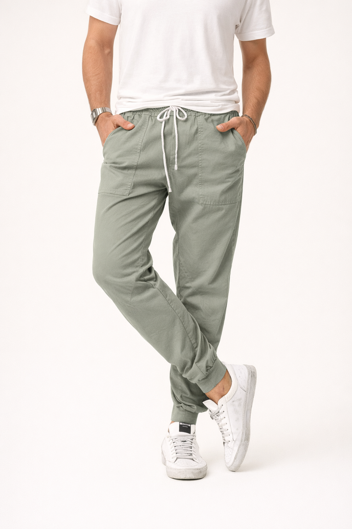 Pantalon jogger fuselé pour hommes avec cordon de serrage et poches - Falk