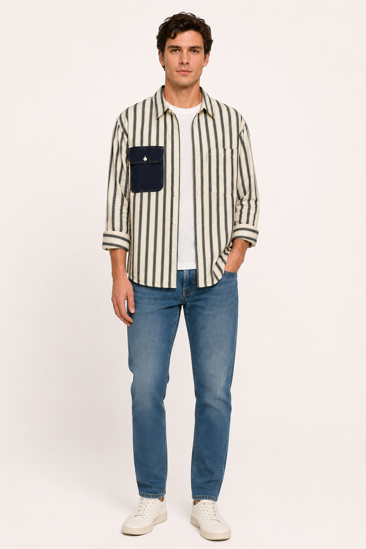 Chemise décontractée à rayures old money pour hommes - Bastian