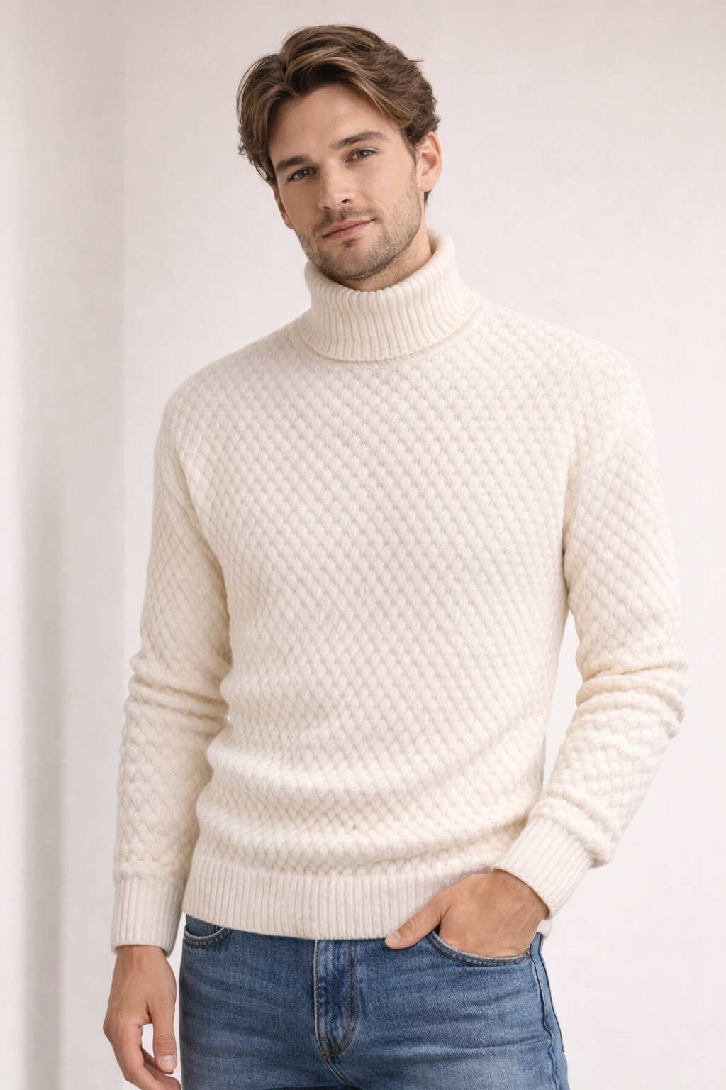 Pull à col roulé pour hommes - Darnel