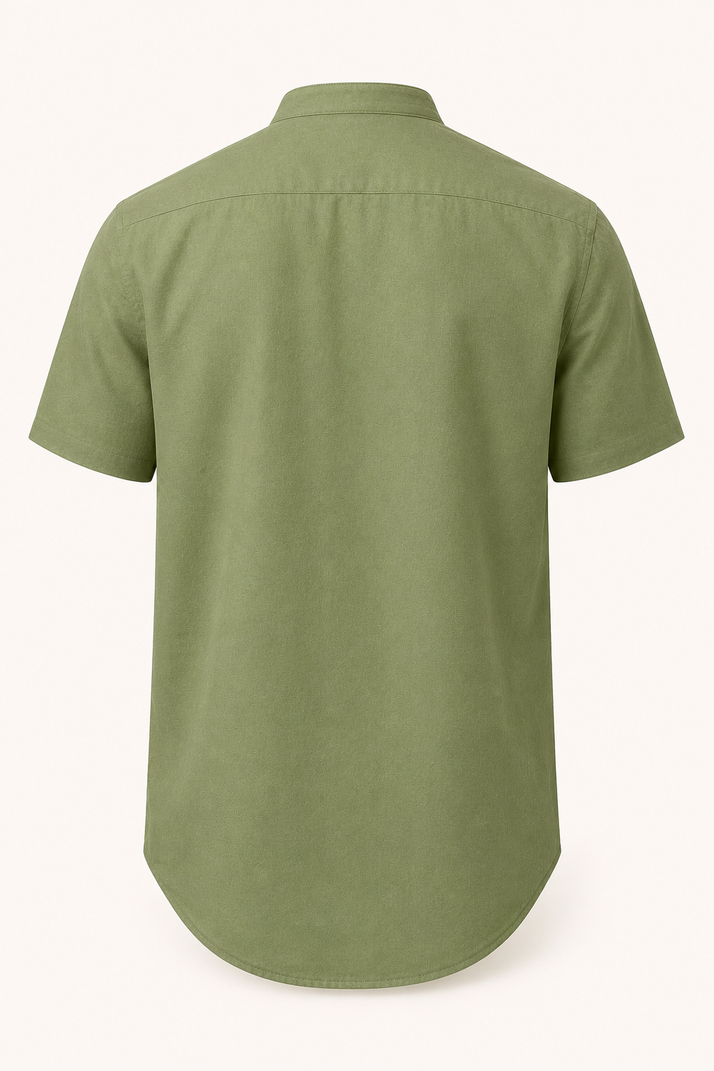 Chemise boutonnée à manches courtes pour hommes avec col mao - Lorenz