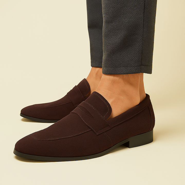 Mocassins effet daim pour hommes style minimaliste - Kenjiro