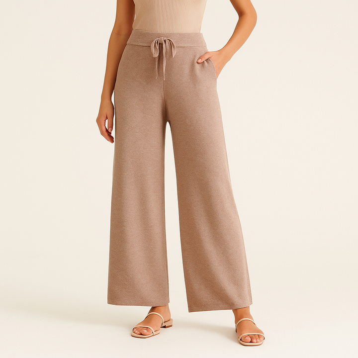 Pantalon large en maille pour femme - Rut