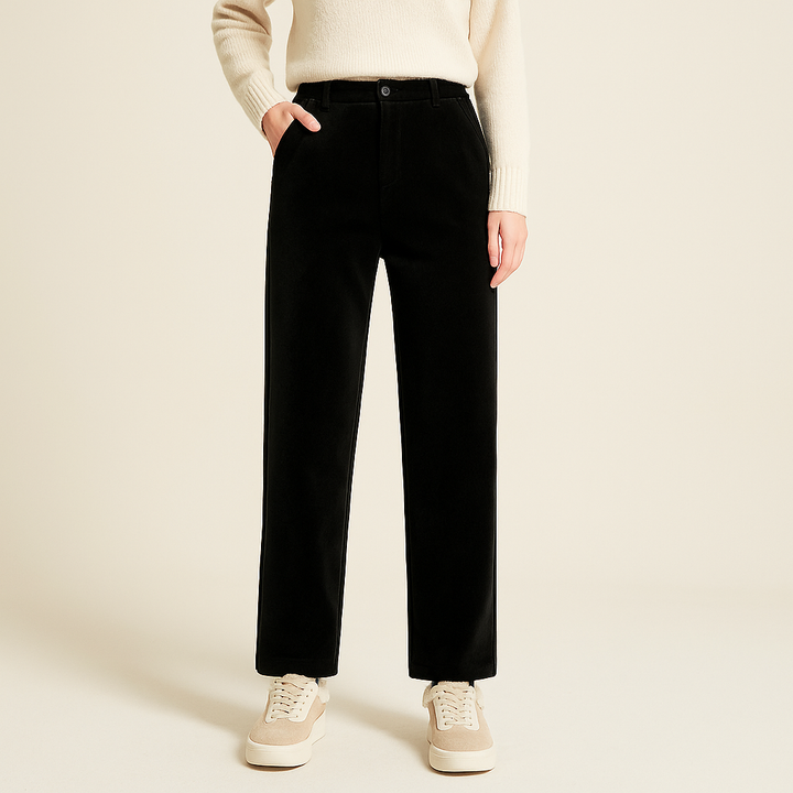 Pantalon effet laine chaude pour femme - Annelise