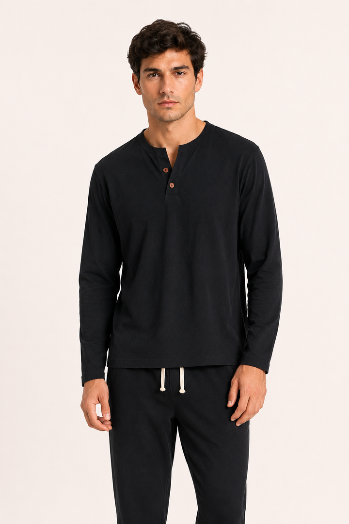 Ensemble hommes lin décontracté élégant T-shirt pantalon été - Jörg
