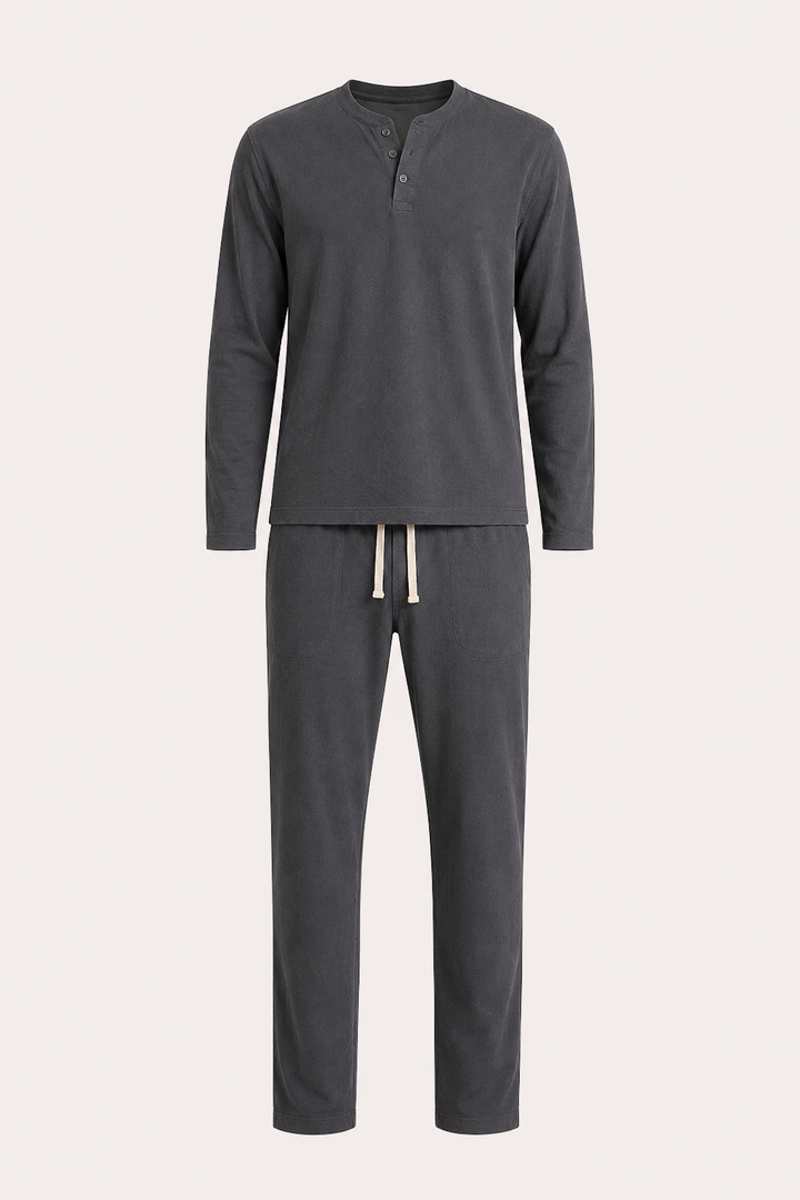 Ensemble hommes lin décontracté élégant T-shirt pantalon été - Jörg