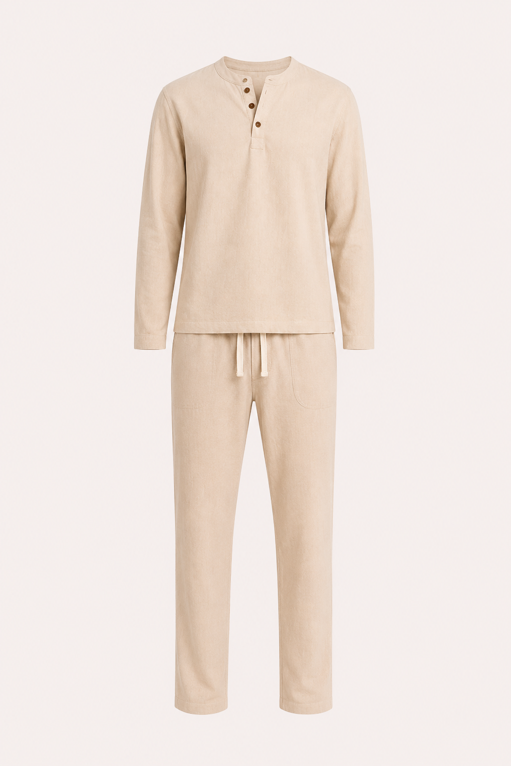 Ensemble hommes lin décontracté élégant T-shirt pantalon été - Jörg