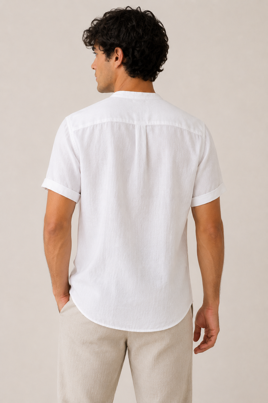 Chemise col à manches courtes avec poche pour hommes - James
