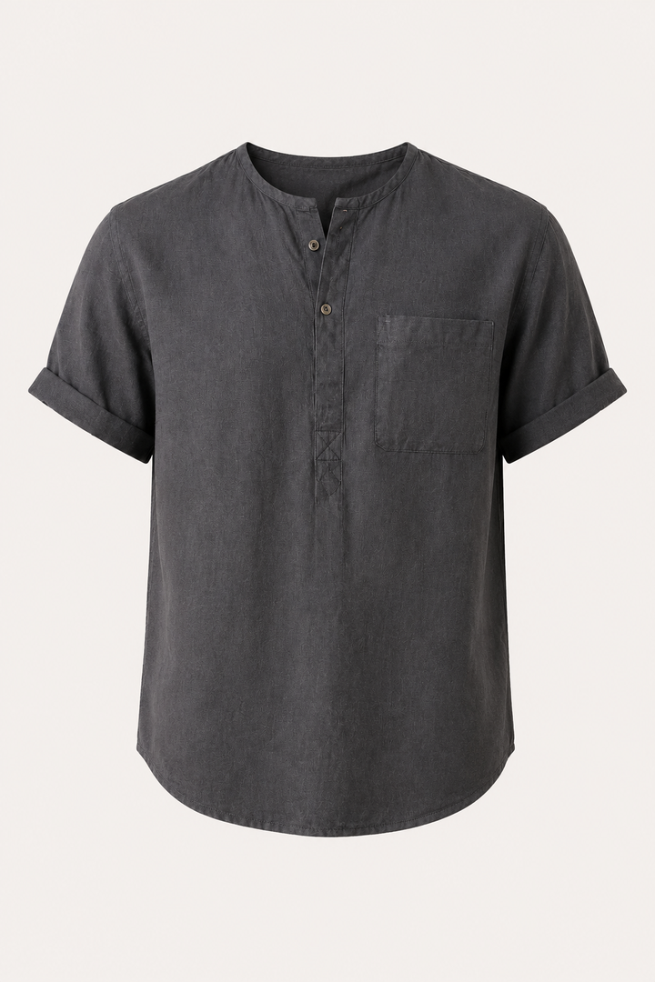 Chemise col à manches courtes avec poche pour hommes - James