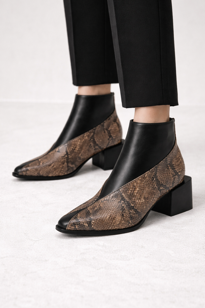 Bottines élégantes à imprimé pour femmes - Avril