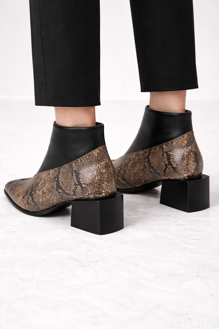 Bottines élégantes à imprimé pour femmes - Avril