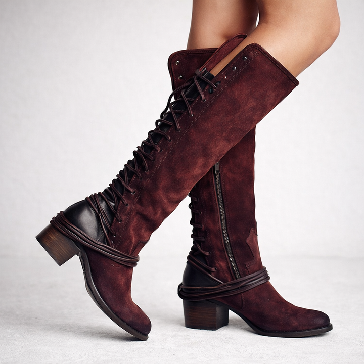 Bottes hautes à lacets pour femmes - Sheryl