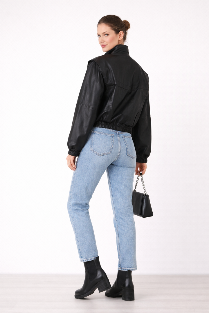 Veste courte à coupe droite pour femmes - Zirella