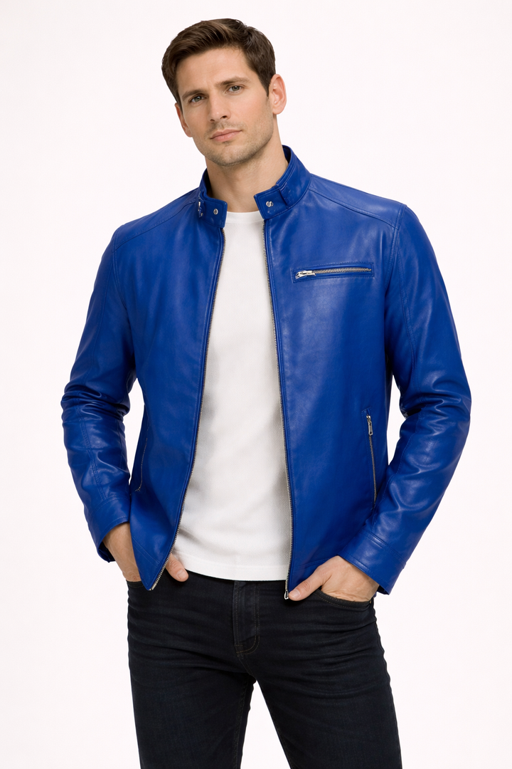Veste moderne en cuir pour homme - Ivar