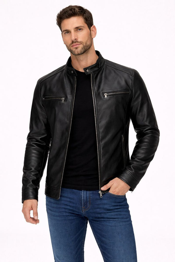 Veste moderne en cuir pour homme - Karsen