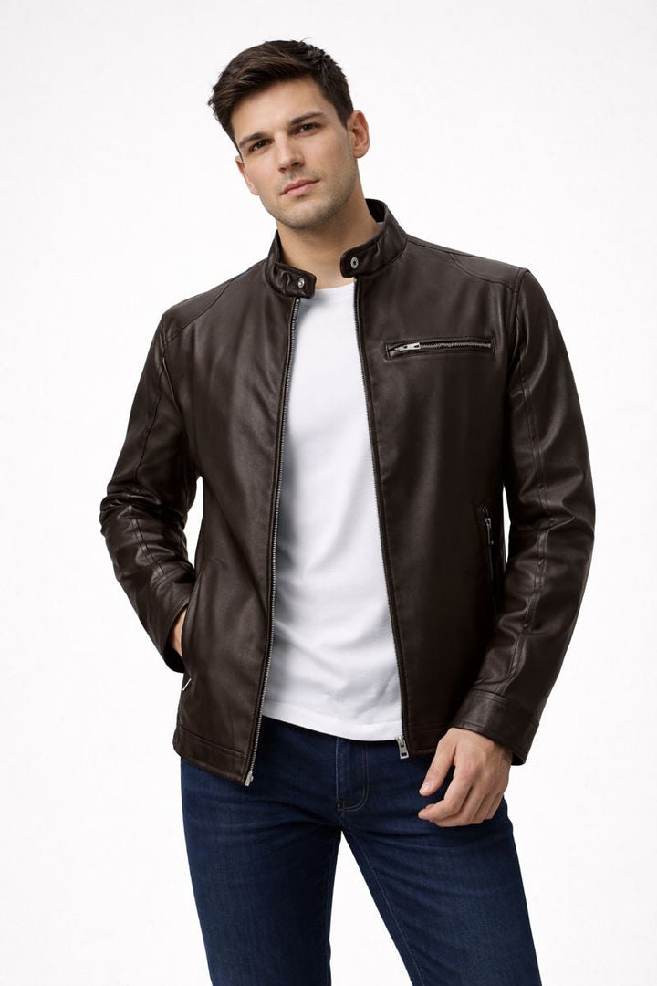 Veste moderne en cuir pour homme - Ivar