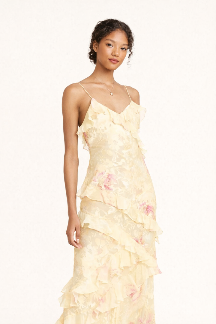 Robe de soirée longue à volants pour femmes - Felinge