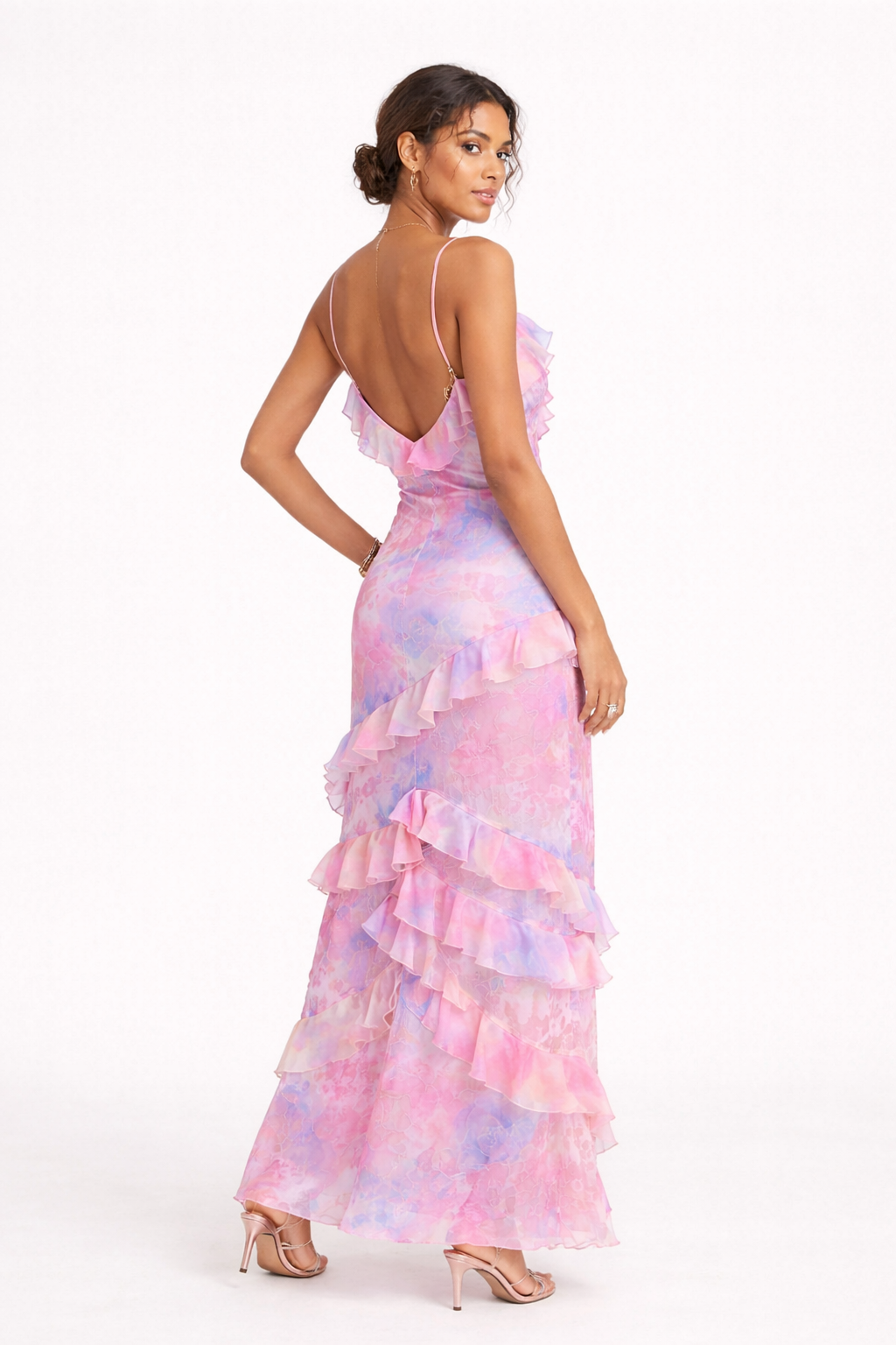 Robe de soirée longue à volants pour femmes - Felinge