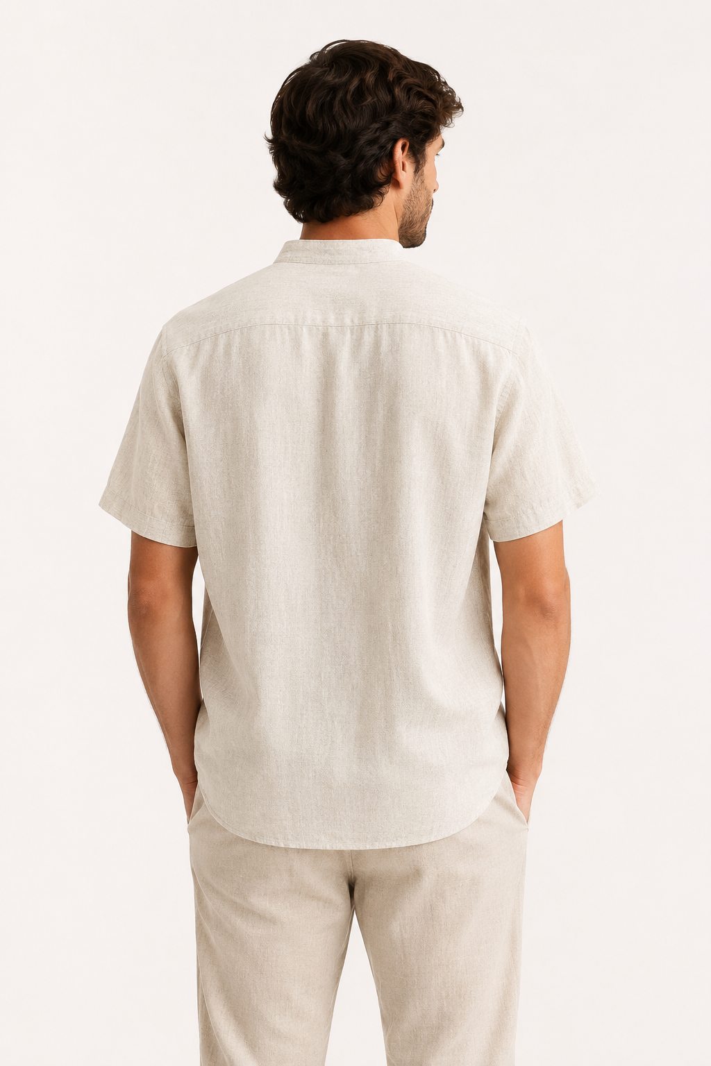 Chemise en lin à manches courtes pour hommes - Emil