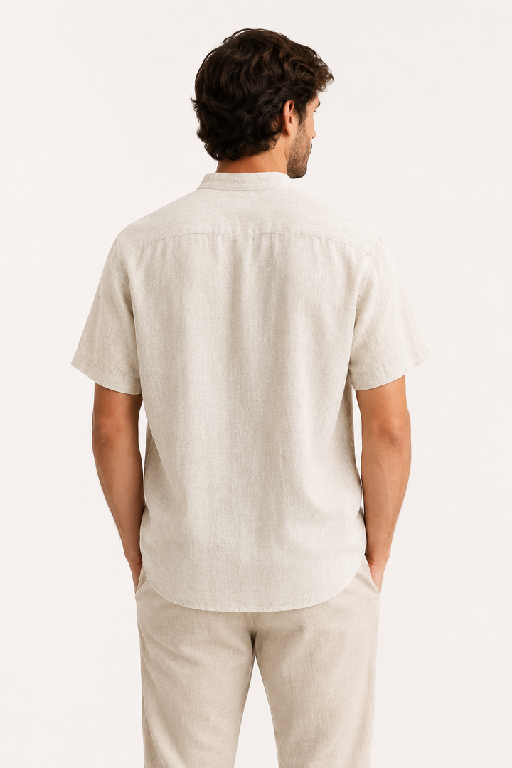 Chemise en lin à manches courtes pour hommes - Emil