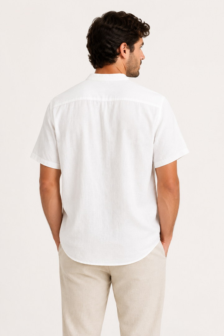 Chemise en lin à manches courtes pour hommes - Emil